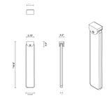 Load image into Gallery viewer, ARTICOLO SLAB WALL SCONCE H16.9 x W3.54” x D2
