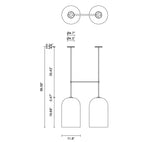 Load image into Gallery viewer, ARTICOLO LUMI EXTRA LARGE DOUBLE PENDANT H56.6&quot; x Ø11.8&quot;
