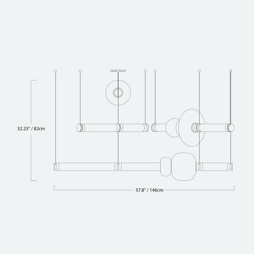 GABRIEL SCOTT LUNA 3 TIER CHANDELIER