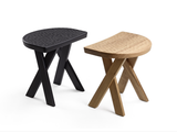 Load image into Gallery viewer, ZANAT ILSE CRAWFORD TOUCH STOOL HALF MOON  W 17.73” x D 13.8” x H 17.73”
