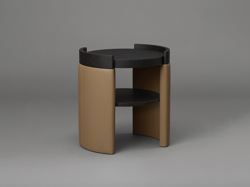 ARTICOLO CUFF SIDE TABLE WITH SHELF H18.9” x Ø16.5"