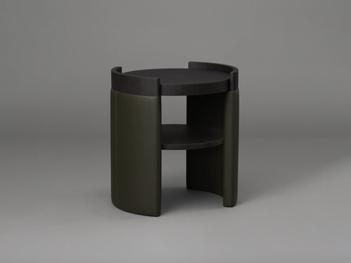 ARTICOLO CUFF SIDE TABLE WITH SHELF H18.9” x Ø16.5"