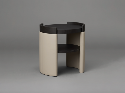 ARTICOLO CUFF SIDE TABLE WITH SHELF H18.9” x Ø16.5"