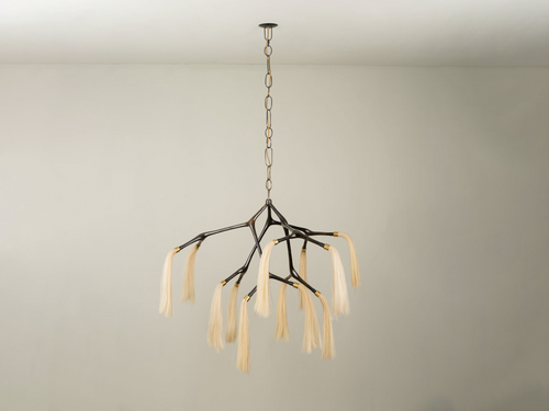 ISABEL MONCADA MARATUS HORSEHAIR CHANDELIER H38.5" x Ø45"