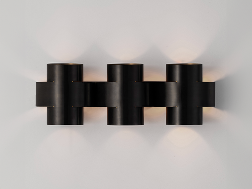 PAUL MATTER PLUS THREE SCONCE W28" x H9.9" x D6"