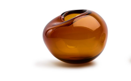 WHEN OBJECTS WORK KATE HUME PEBBLE VASE / COGNAC 10.5" x 8" x 7.4"