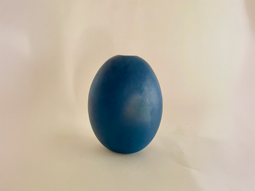 KATAYONE ADELI INDIGO OVAL MOON STONE / STAINED CLAY H12" x W9"