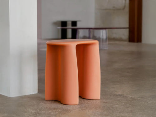 STUDIO COBER LIQUID STOOL / PEACH W17.7" x D11.8" x H17.7"