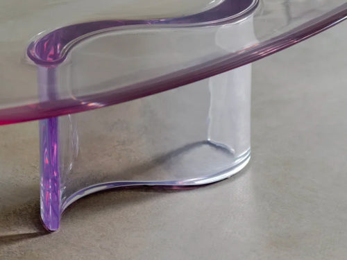 STUDIO COBER LIQUID COFFEE TABLE / TRANSPARENT PURPLE W54.3" x D24" x H15.7"