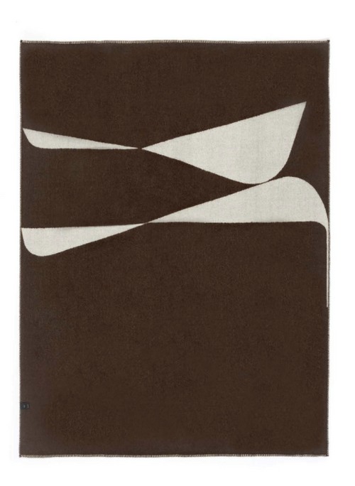 BLACKSAW BERLIN THROW IVORY / COFFEE W53" x L70"