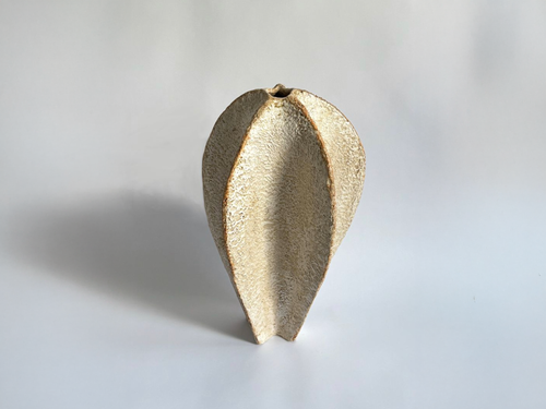 JULIE NELSON IVORY OBLANCEOLATE STAR VESSEL H20" x Ø12"