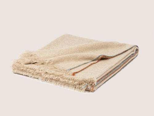 TEIXIDORS JAZZ CASHMERE THROW / BEIGE 55" x 71"