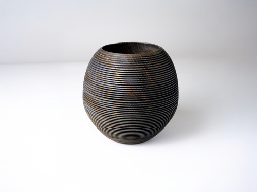 MACIEJ GASIENICA GIEWONT WOODEN OBJECT 2025/8 Ø10.1" x H9.6"