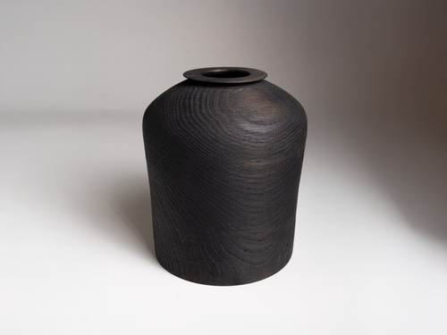 MACIEJ GASIENICA GIEWONT WOODEN OBJECT 2024/11 Ø9.5" x H11.4"