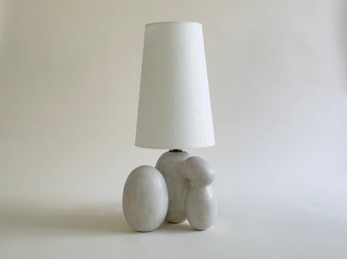 LISA VISCARDI SAXA LAMP NO.11 / WHITEWASH H21” x W10” x D7”