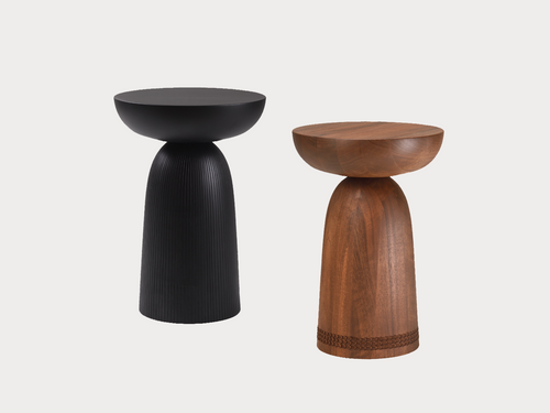 ZANAT NERA STOOL Ø12” x H17”