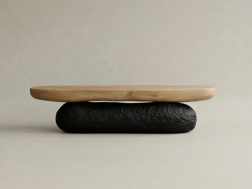 GALERIE NAINOA BASALT BENCH I W65" x D19.75" x H15.75"