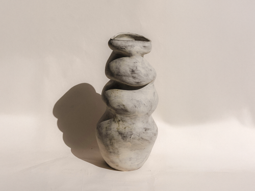 EDITH SEVIGNY-MARTEL FUNGA STONEWARE SCULPTURE W16" x L13" x H38.5"