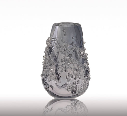 ALEXA LIXFELD STARDUST VASE / LILAC & CRYSTAL 10.2" x 12.2"