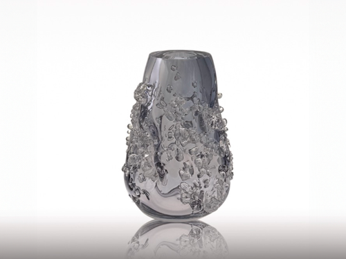 ALEXA LIXFELD STARDUST VASE / LILAC & CRYSTAL Ø10.2" x H12.2"