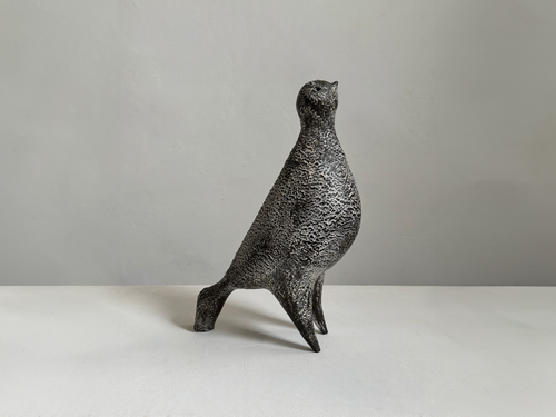 JULIE NELSON CHARCOAL PONTI BIRD XXXXII W8" x D4" x H12.5"