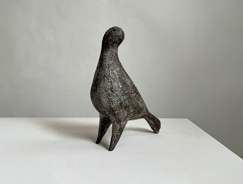 JULIE NELSON CHARCOAL PONTI BIRD XXXX W8" x D4" x H11.5"