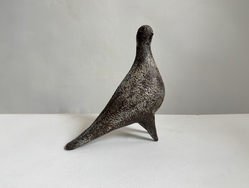 JULIE NELSON CHARCOAL PONTI BIRD XXXIX W10" x D4" x H12"
