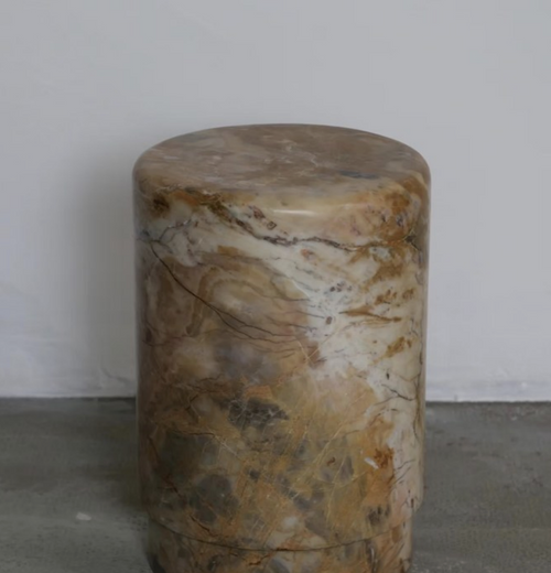 MICHAËL VERHEYDEN TABOU STOOL SMALL / VENDOME MARBLE Ø9.8" x H14.2"