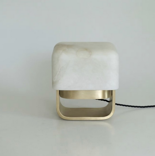 MICHAËL VERHEYDEN RUBIK TABLE LAMP SMALL / ALABASTER WHITE W7.9" x D7.1" x H8.9"