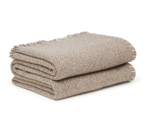ALONPI THEO CASHMERE THROW / BROWN W57" x L79"