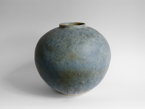 CLAM LAB COILED DUSK BLUE VASE H12.5” x L14” x W14”