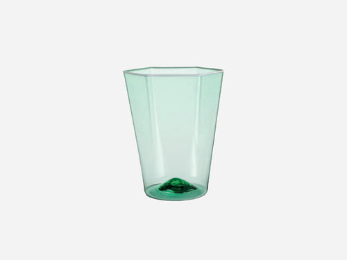 PAMPLEMOUSSE SAN GIORGIO MURANO GLASS CUP / LIGHT GREEN H3.9" x Ø3.3"