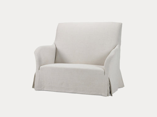 COLLETT & VICTOR CHOUETTE LOVESEAT / SLIP COVERED