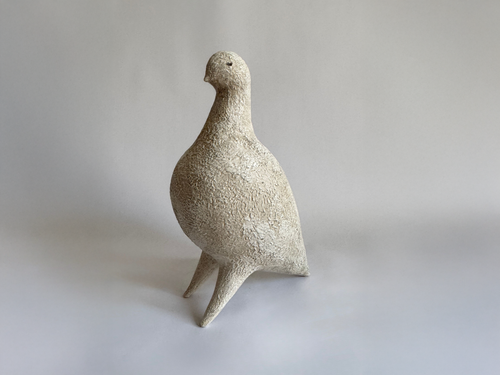 JULIE NELSON IVORY PONTI BIRD V W10" x D6" x H15"
