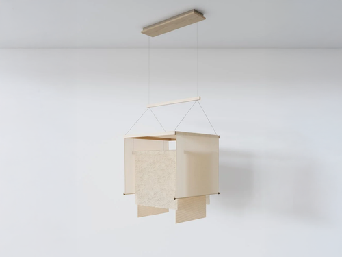 LADIES & GENTLEMEN VEIL PENDANT / SQUARE H39” x D22" x W22"