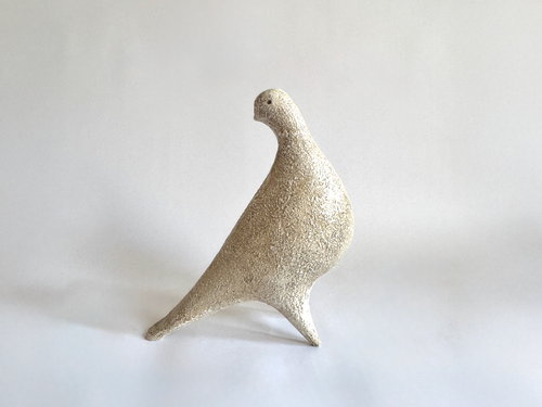 JULIE NELSON IVORY PONTI BIRD XXXX W9.5" x D4" x H11.5"