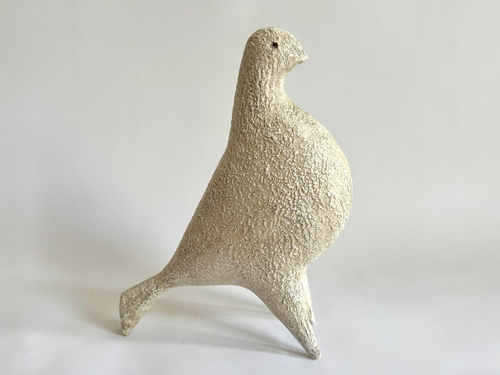 JULIE NELSON IVORY PONTI BIRD XXXIX (2) W9" x D4" x H11.75"