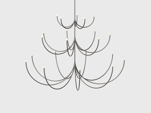 MATTER MADE ARCA 3-TIER CHANDELIER BY PHILIPPE MALOUIN L50” x W50” x H35”