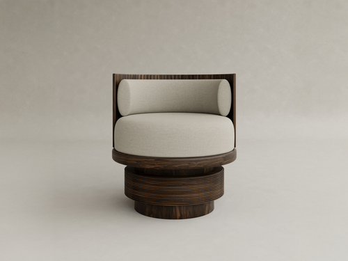 GALERIE NAINOA TORU ARMCHAIR 02 W25.5" x D25.25" x H27.25" x SH18.75"