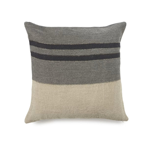 LIBECO BLACK HOUSE PILLOW / CHARCOAL 25” x 25"