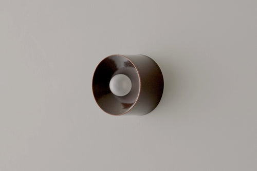 VOLKER HAUG STUDIO ANTON CERAMIC BROWN SCONCE / MINI Ø5.1" x D3.4"