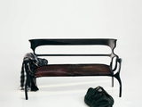Load image into Gallery viewer, MANDY GRAHAM MARTA SETTEE / BLACK H34” x L60” x D19”
