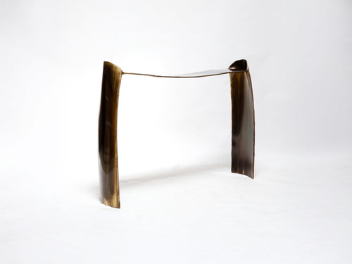 STUDIO CHRISTIAN FREGNAN CALLE CONSOLE / PATINATED BRASS L55.1" x W12.5" x H35.4"