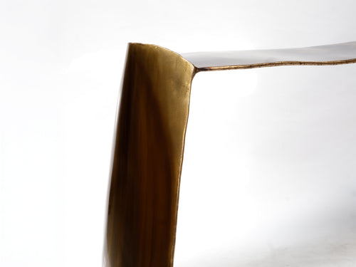 STUDIO CHRISTIAN FREGNAN CALLE CONSOLE / PATINATED BRASS L55.1" x W12.5" x H35.4"