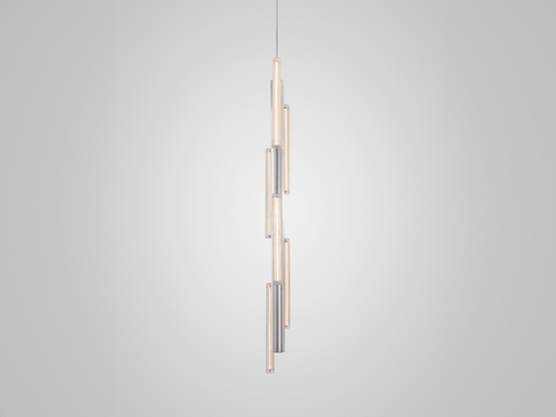 LEE BROOM HAIL 6 LIGHT PENDANT / TALL H42.5" x W3.5" x D3"