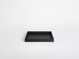 Load image into Gallery viewer, PINETTI MEDIUM LEATHER SQ TRAY / BLACK L14” x W14” x H1.5”
