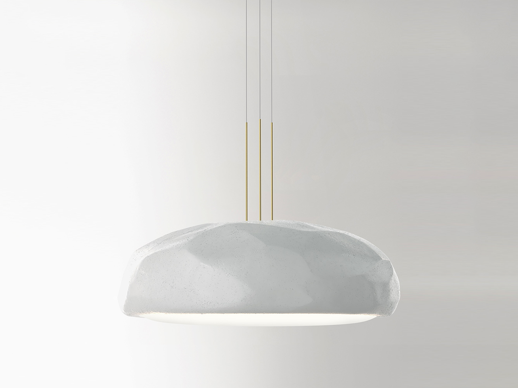GIOPATO & COOMBES MOONSTONE DOME LINEN 140 PENDANT W55
