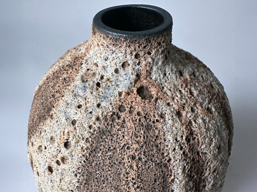 HEATHER ROSENMAN LAVA VASE / LATTE 25622 W5" x H7.5"
