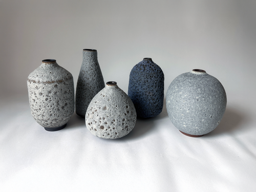 HEATHER ROSENMAN LAVA VASE / MERCURY 25485 W5" x H5.5"