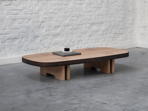 KERSTENS RIFT COFFEE TABLE / WOOD + METAL